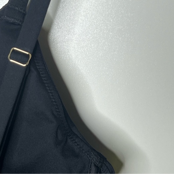 SPANX One Piece Swimsuit Slimming Black V-Neck Spaghetti Straps Adjustable Lrg - Picture 7 of 16